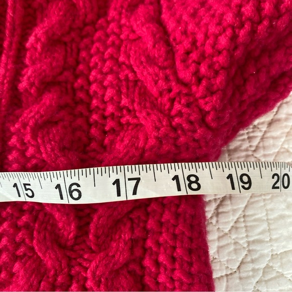 Joie Cherry Red wool Blend cable cropped sweater XS - Picture 5 of 10